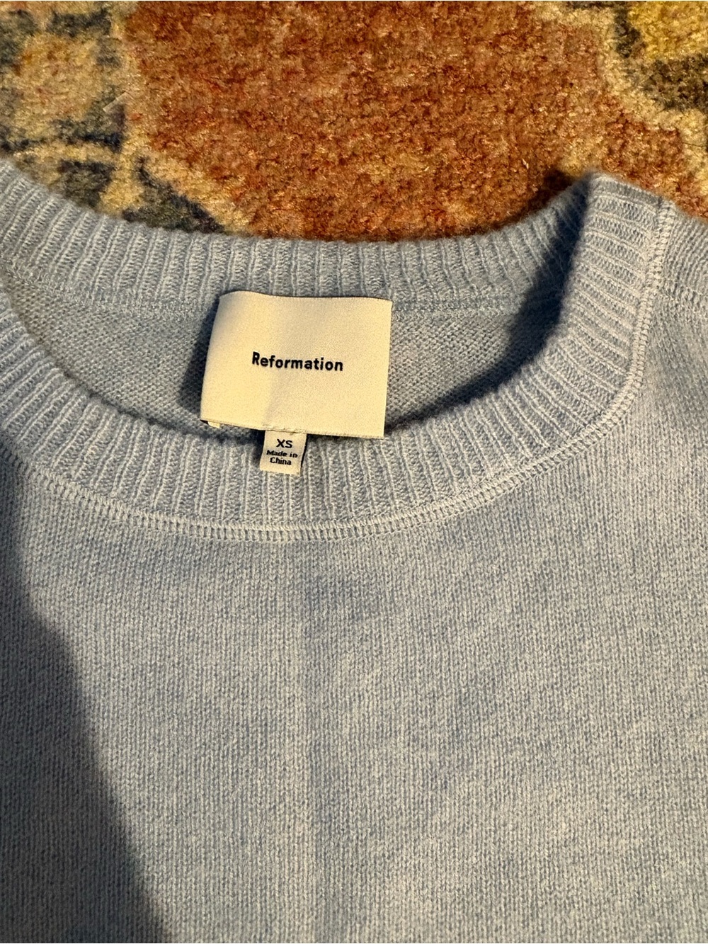 Reformation Pale Blue Boyfriend Sweater - Picture 2 of 6